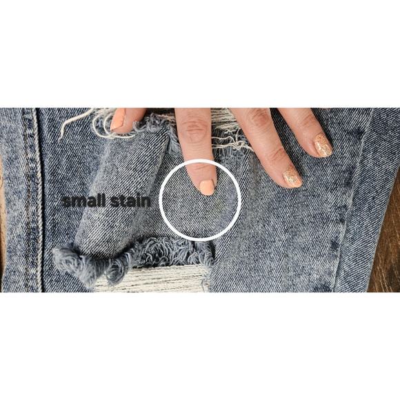 Guess jeans Sz 30‎ Gold Triangle Logo High Rise Cropped Jeans - Picture 12 of 15